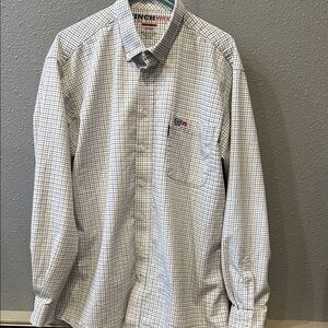 Cinch WRX Flame Resistant Plaid Button Down Shirt Size L